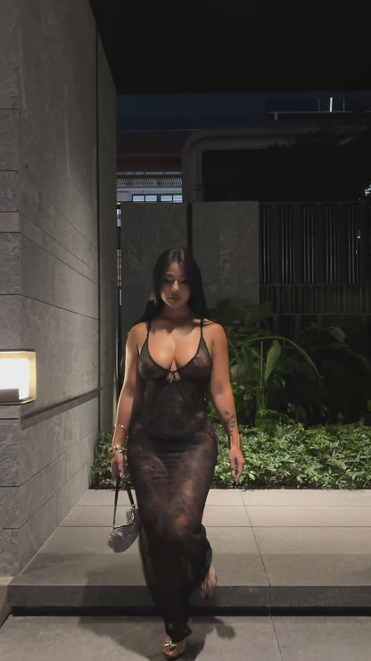 Flattering Black Mesh Maxi Skirt – Made to Move With You